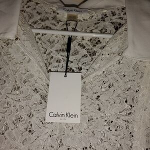 Calvin Klein Cream Lace Top
